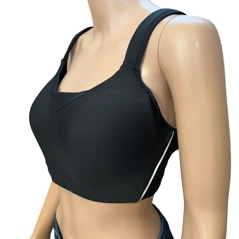 Knix Engage Sports Bra Size XXXL+ Wireless Molded Cup Medium Impact Black White